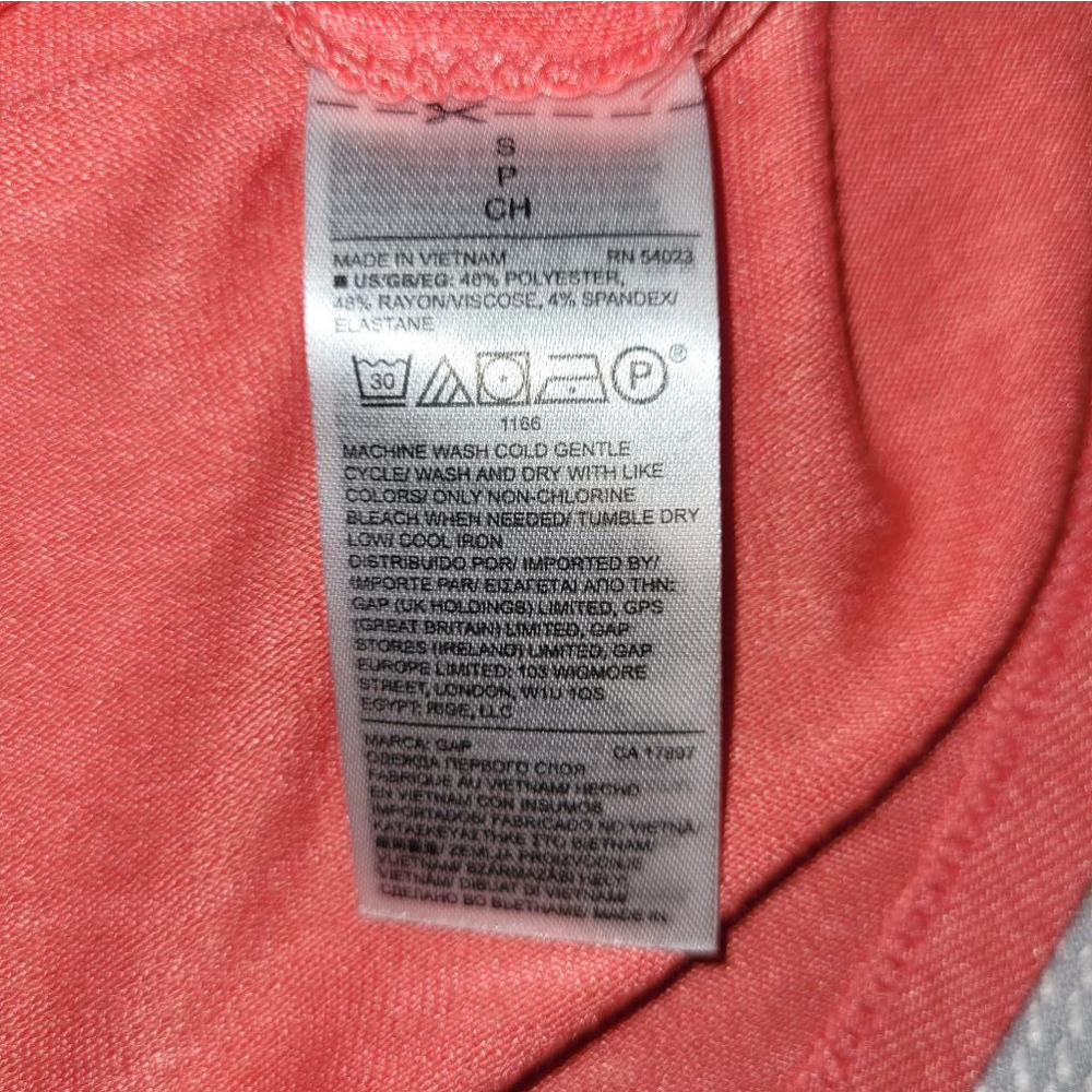 Women's Gap Pink/Coral Tank Top - Size S - Picture 6 of 7